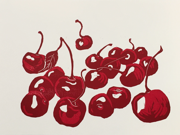 print of cherries